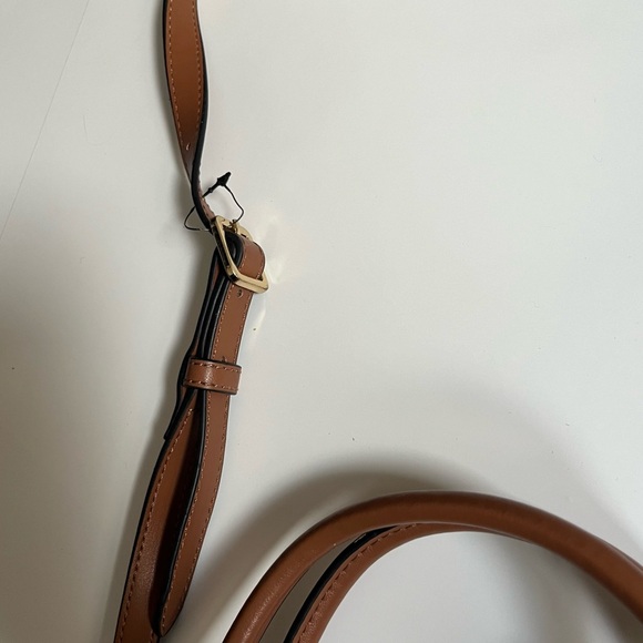 Nine West dark & light brown leather handbag with removeable adjustable straps - Picture 7 of 16